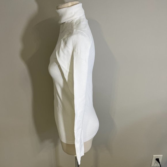 NWT STELLA MCCARTNEY Compact Knit Turtleneck Sweater in Optical White (6) - Picture 6 of 13